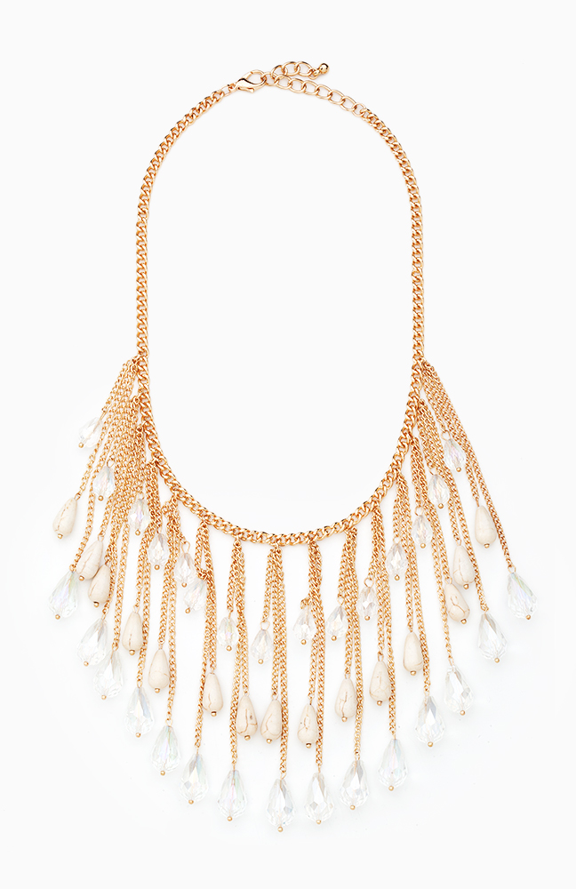 Layered Chandelier Necklace in Ivory DAILYLOOK