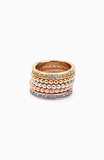 Stacked Metallic Ring Set Slide 1