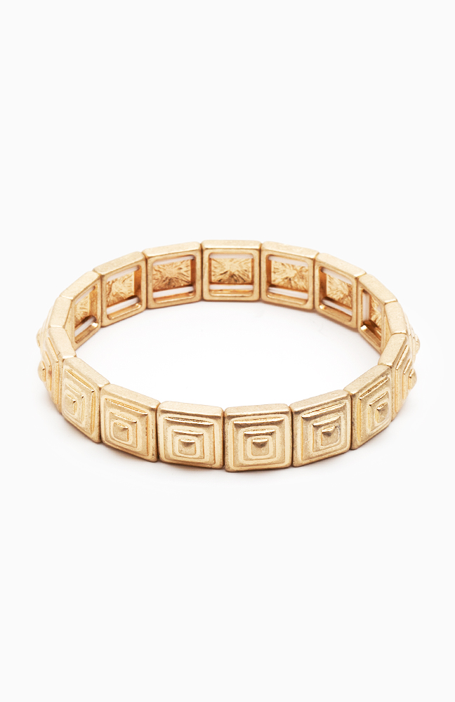 Step Pyramid Bracelet in Gold | DAILYLOOK