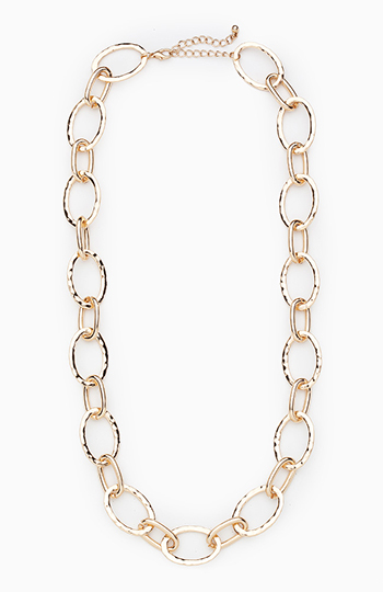 Hammered Chain Necklace Slide 1