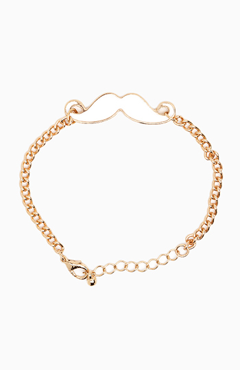 Moustache Chain Bracelet Slide 1