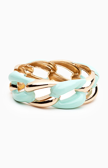 Frosted Chain Cuff Bracelet Slide 1