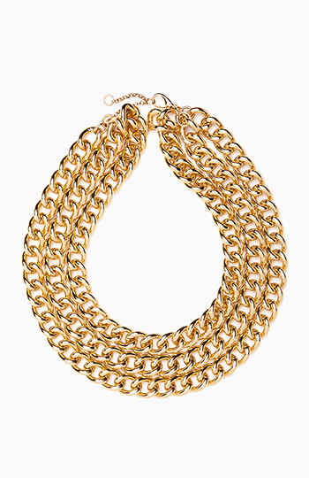 Chunky Layered Chain Link Necklace Slide 1
