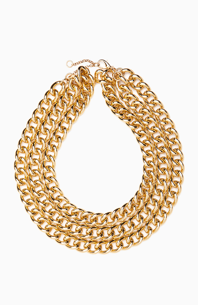 Chunky Layered Chain Link Necklace in Gold DAILYLOOK