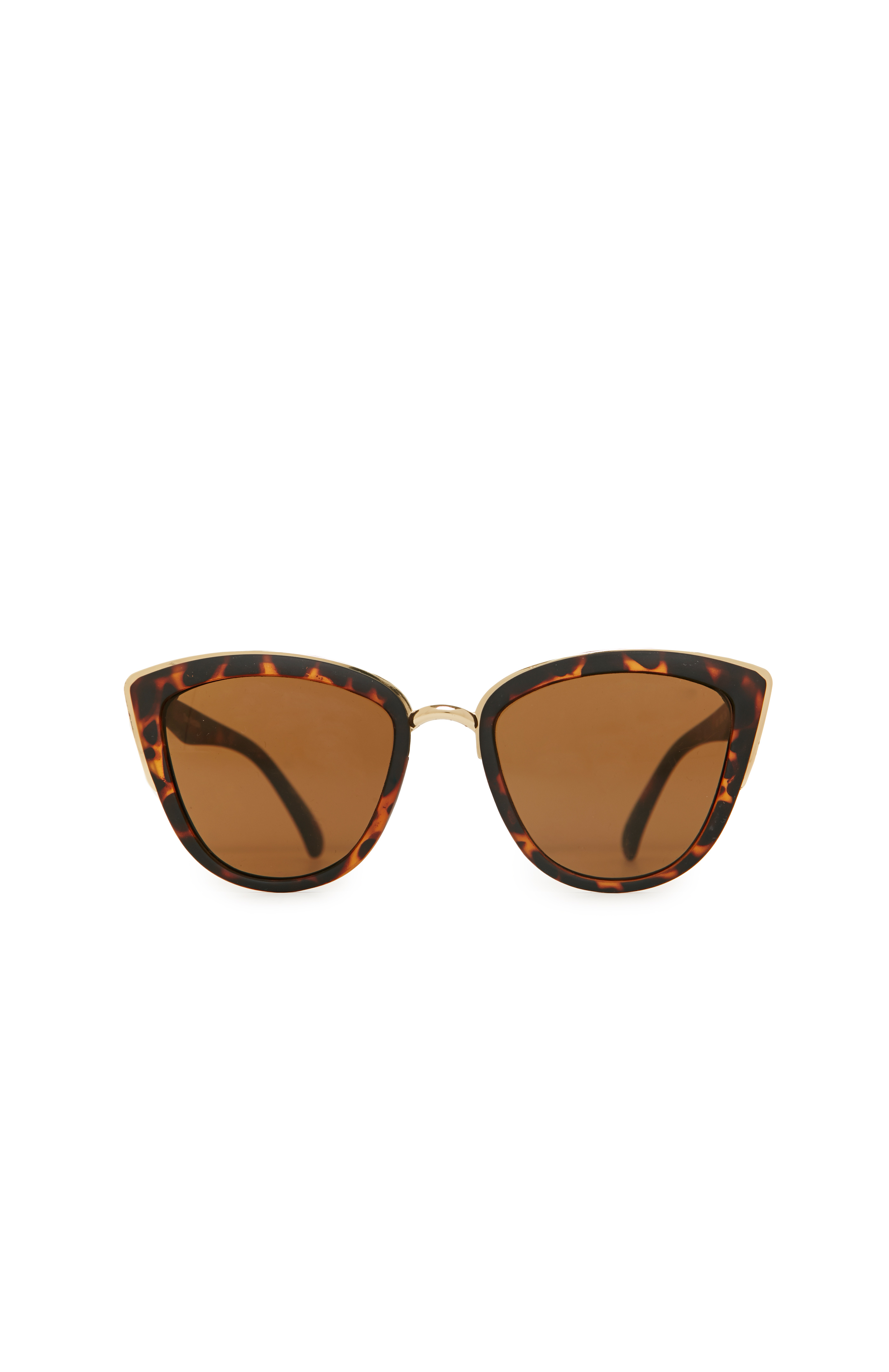 Quay My Girl Winged Sunglasses in Brown Multi | DAILYLOOK