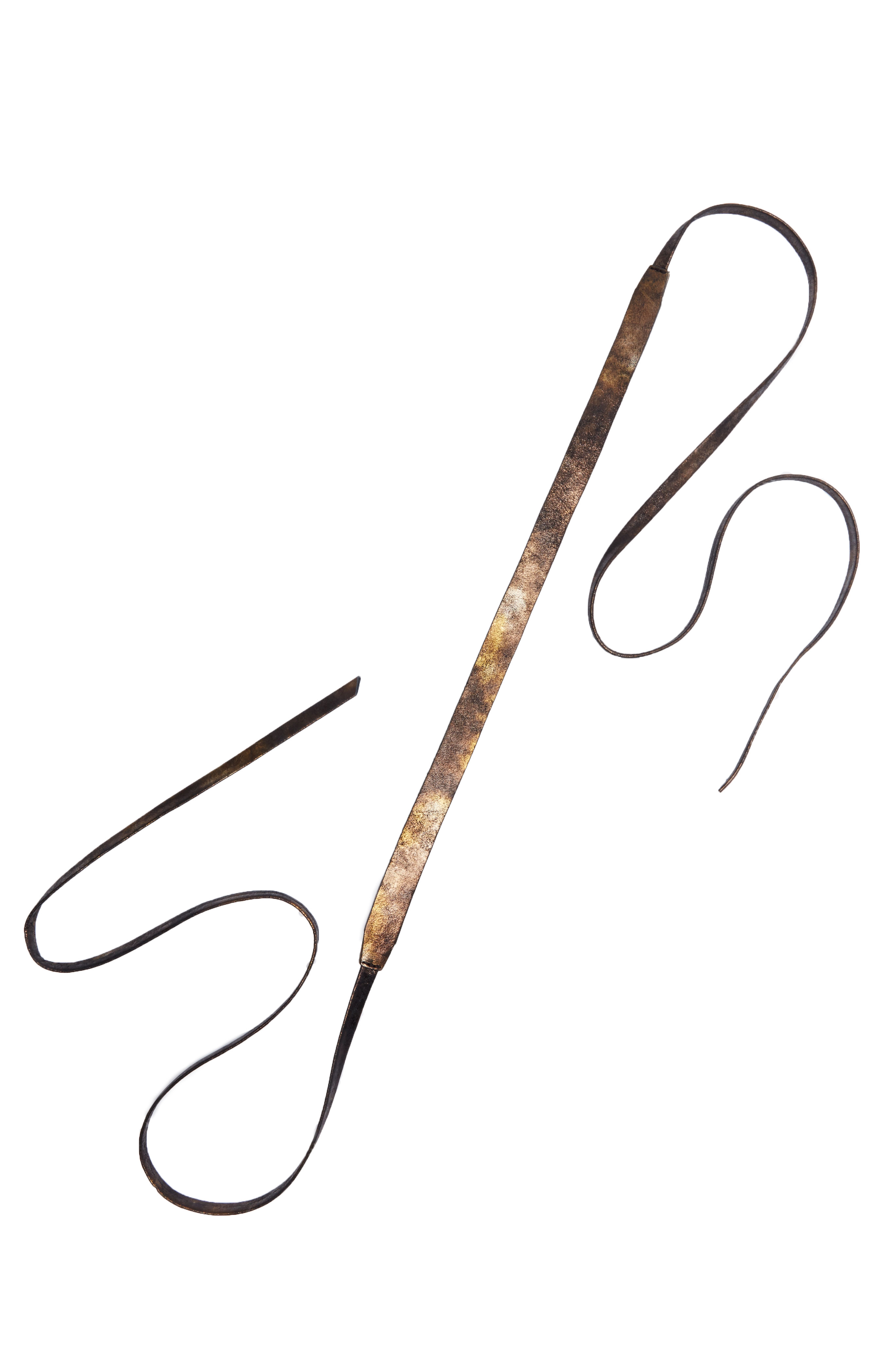 ADA Belts Leather Skinny Wrap Obi Belt in Black Multi DAILYLOOK