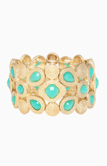 Turquoise Scattered Stone Bracelet Slide 1