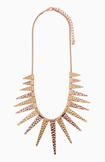 Hammered Spike Necklace Slide 1