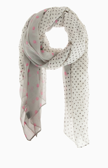 Polka Dot Stripe Scarf Slide 1