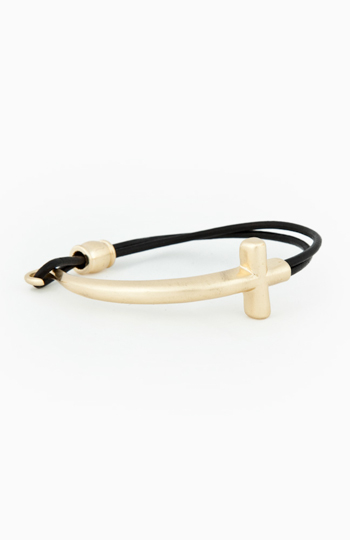 Cross Cord Bracelet Slide 1
