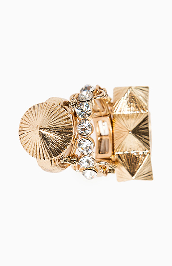 Studded Stone Tri-Ring Slide 1