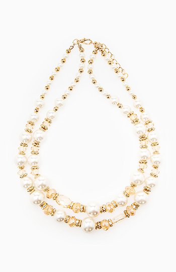 Sparkling Pearl Necklace Slide 1