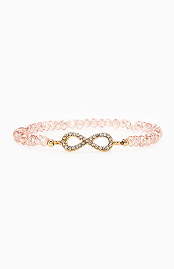 Crystal Clear Infinity Bracelet Slide 1