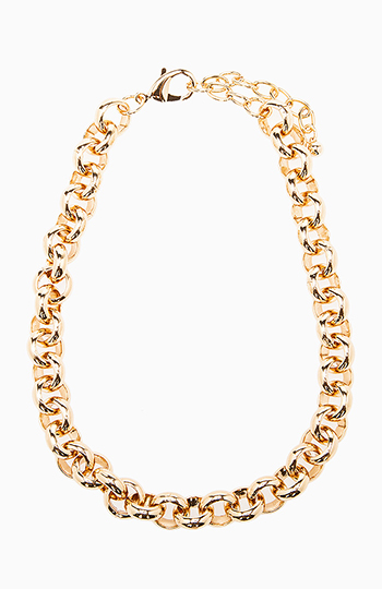 Round Chain Link Necklace Slide 1