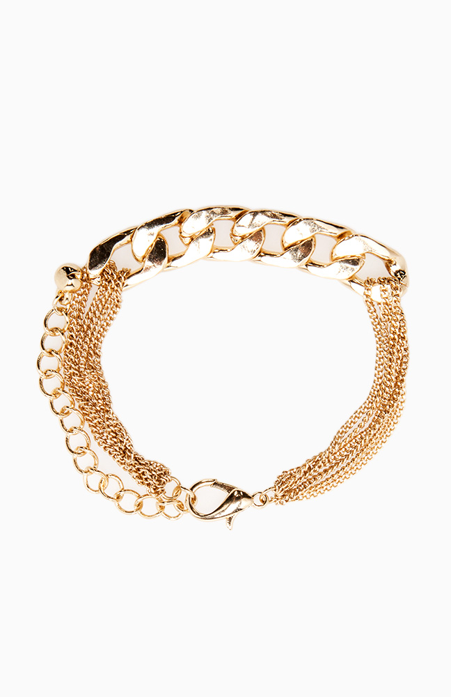 Multi Chain Link Bracelet in Gold DAILYLOOK