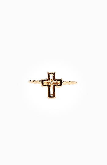 Hollow Cross Midi Ring Slide 1