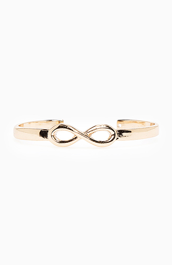 Polished Infinity Cuff Bracelet Slide 1
