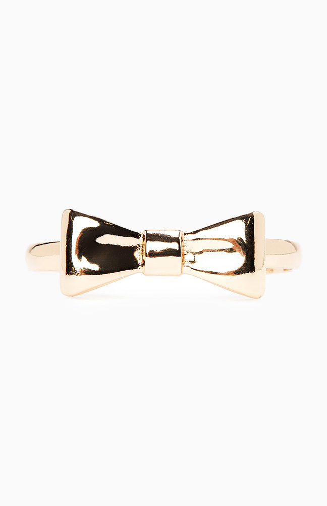 Polished Bow Cuff Bracelet in Gold DAILYLOOK