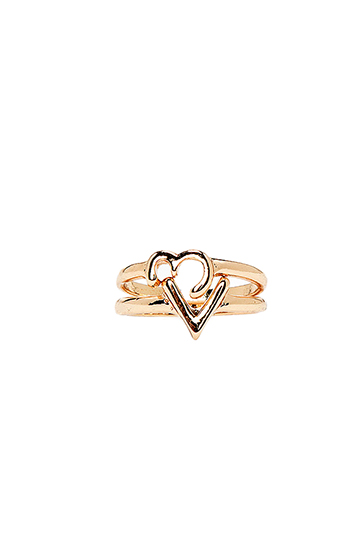 DAILYLOOK Text Heart Rings Slide 1