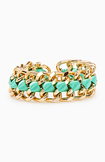 Ribbon Chain Link Bracelet Slide 1