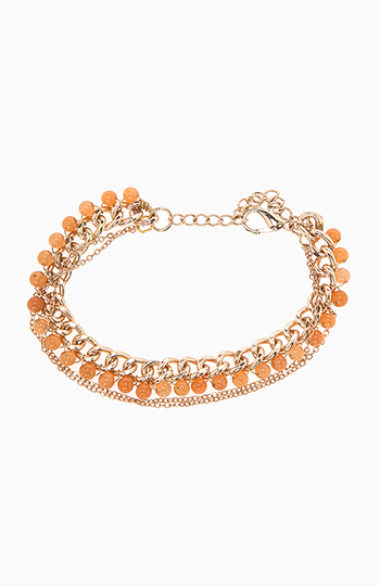 Beaded Chain Link Bracelet Slide 1