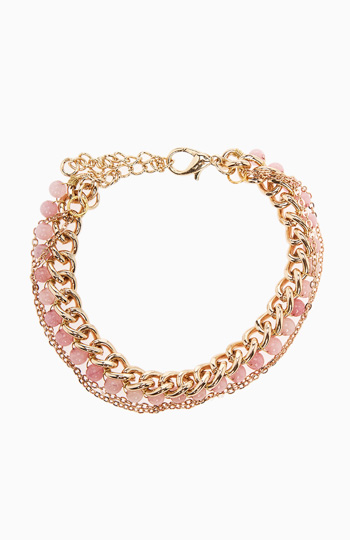Beaded Chain Link Bracelet Slide 1
