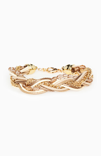 Braided Mixed Media Bracelet Slide 1