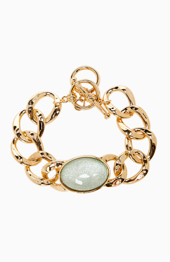 Glitter Stone Chain Bracelet Slide 1