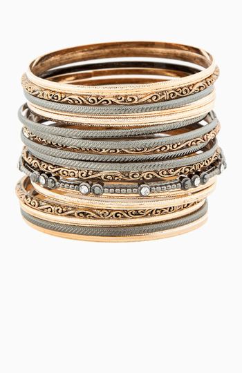 Mixed Vintage Bangle Set Slide 1