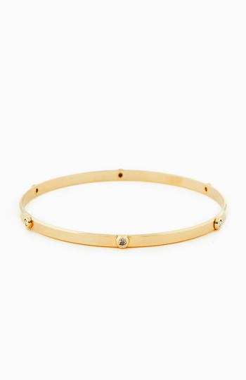 DAILYLOOK Crystal Studded Bangle Bracelet Slide 1