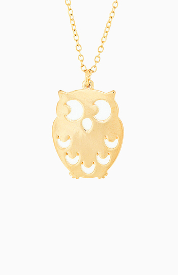 Owl Pendant Necklace Slide 1