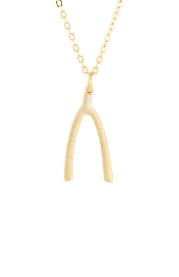 Delicate Wishbone Necklace Slide 1
