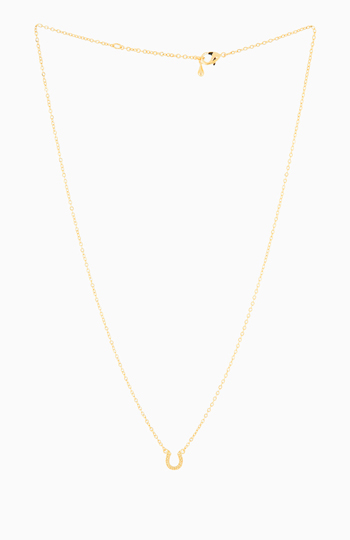 Mini Horseshoe Necklace in Gold | DAILYLOOK