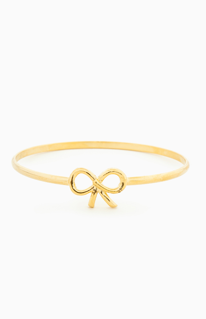Bow Bangle Bracelet in Gold | DAILYLOOK