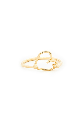 DAILYLOOK Wire Heart Midi Ring Slide 1