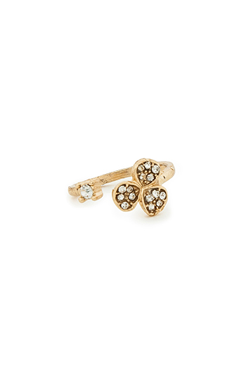 Sparkling Clover Midi Ring Slide 1