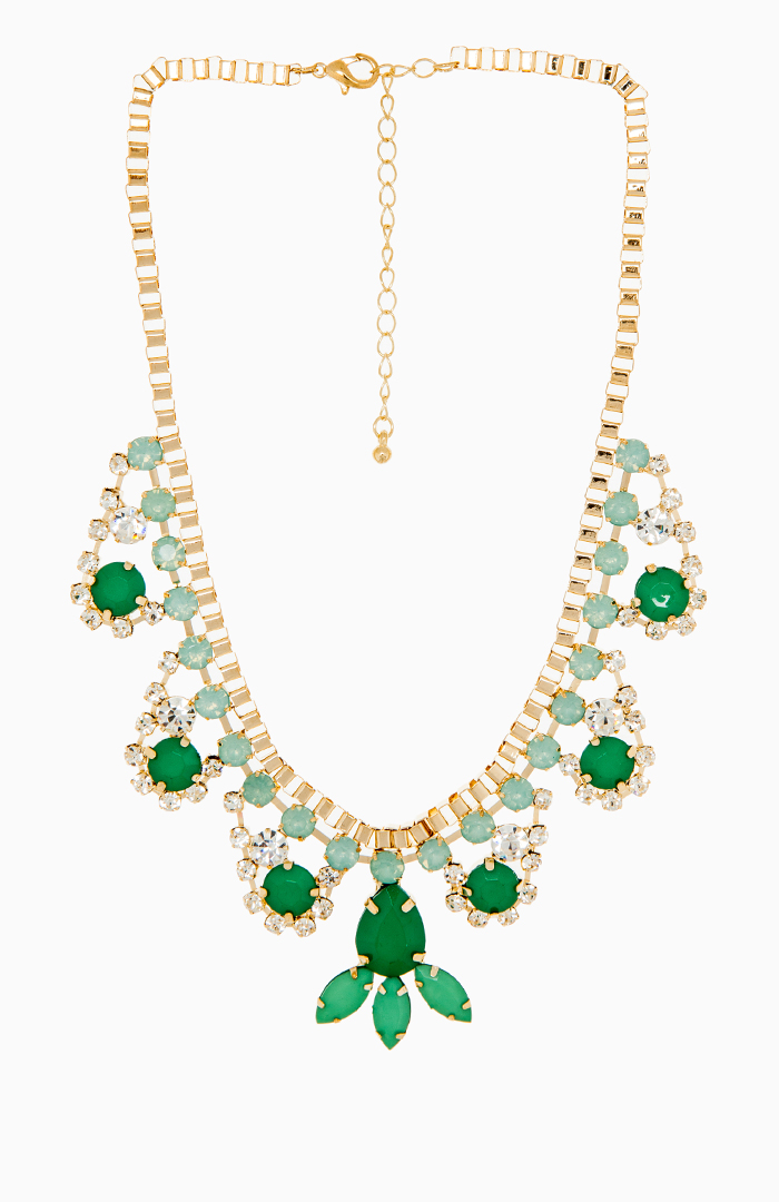 Bejeweled Candy Necklace in Green DAILYLOOK