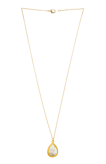 DAILYLOOK Stone Drop Pendant Necklace in Gold | DAILYLOOK