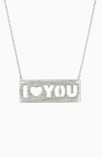 'I Love You' Pendant Necklace Slide 1
