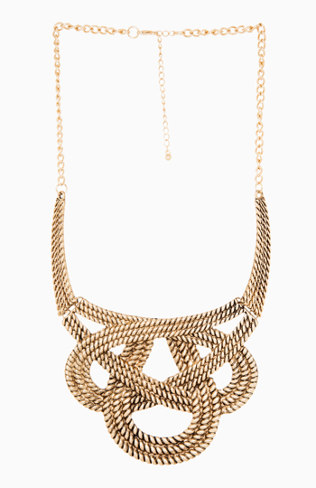 Knotted Rope Bib Necklace Slide 1