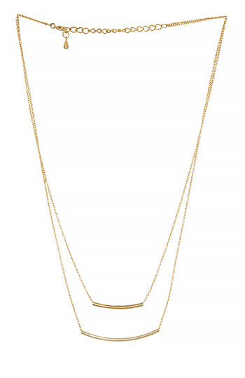 Delicate Double Bar Necklace Slide 1