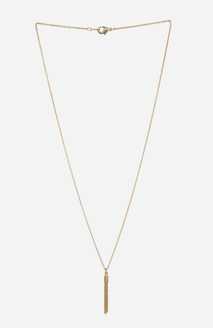 Delicate Tassel Pendant Necklace in Gold DAILYLOOK