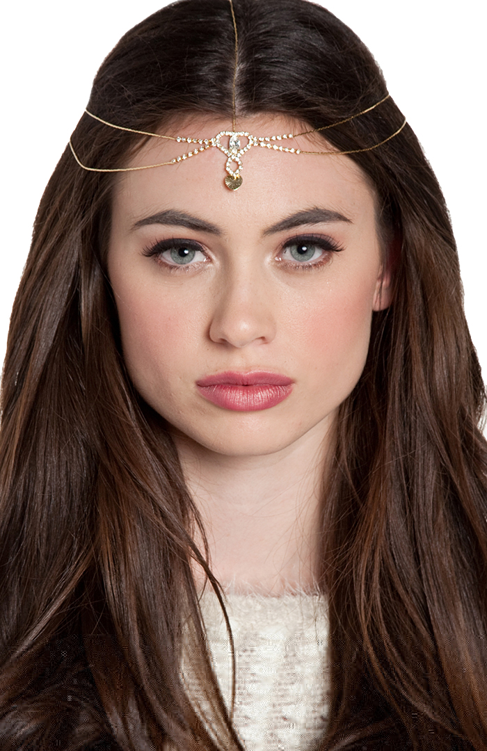 Sparkling Chain Headpiece in Gold | DAILYLOOK