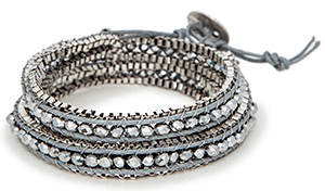 Beaded Box Chain Wrap Bracelet