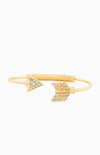 DAILYLOOK Rhinestone Arrow Bracelet Slide 1