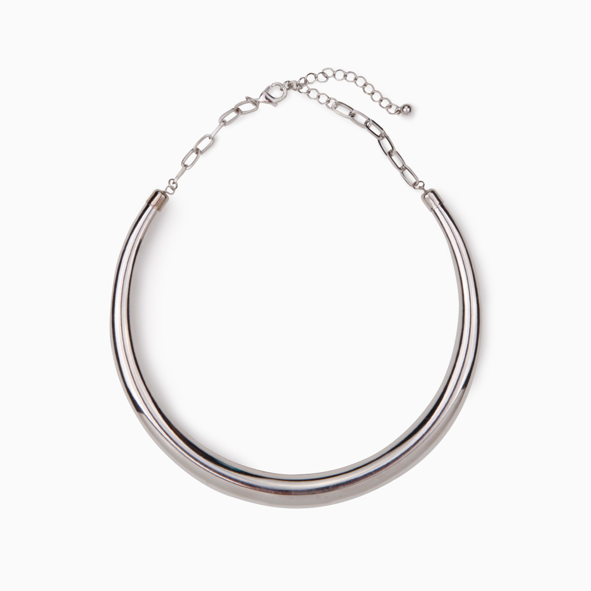 Liquid Silver Collar Necklace in Silver DAILYLOOK