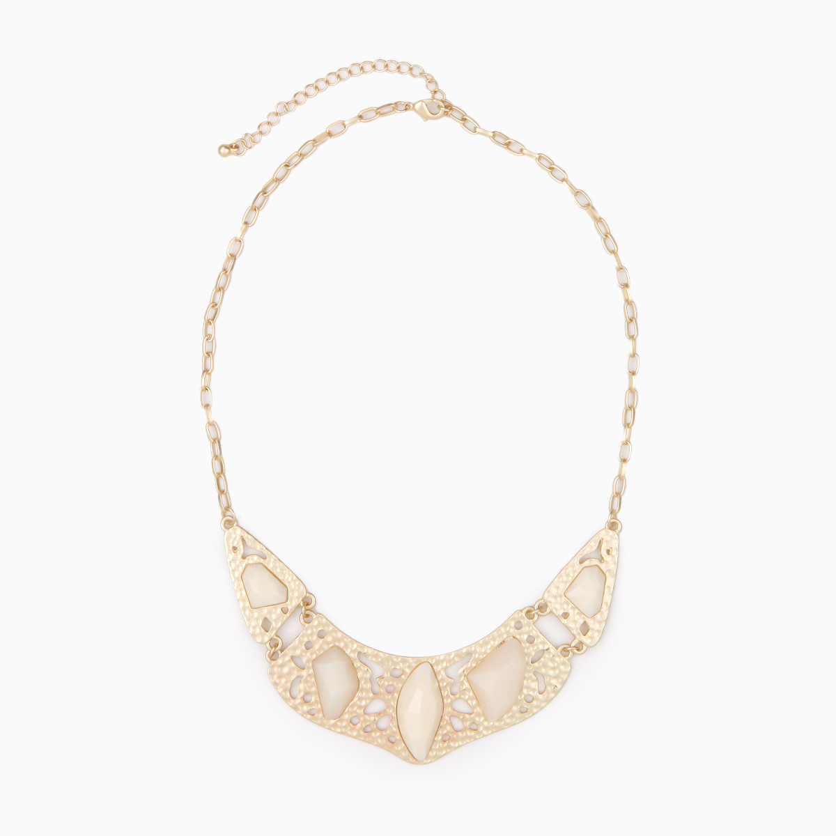 Embedded Stone Collar Necklace in Gold DAILYLOOK