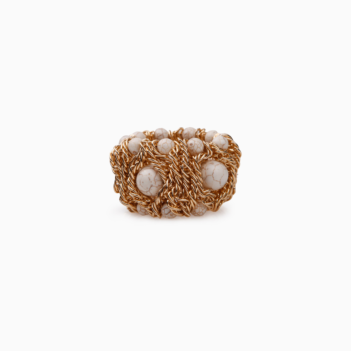 Mesh Chain Link Bracelet in Ivory | DAILYLOOK
