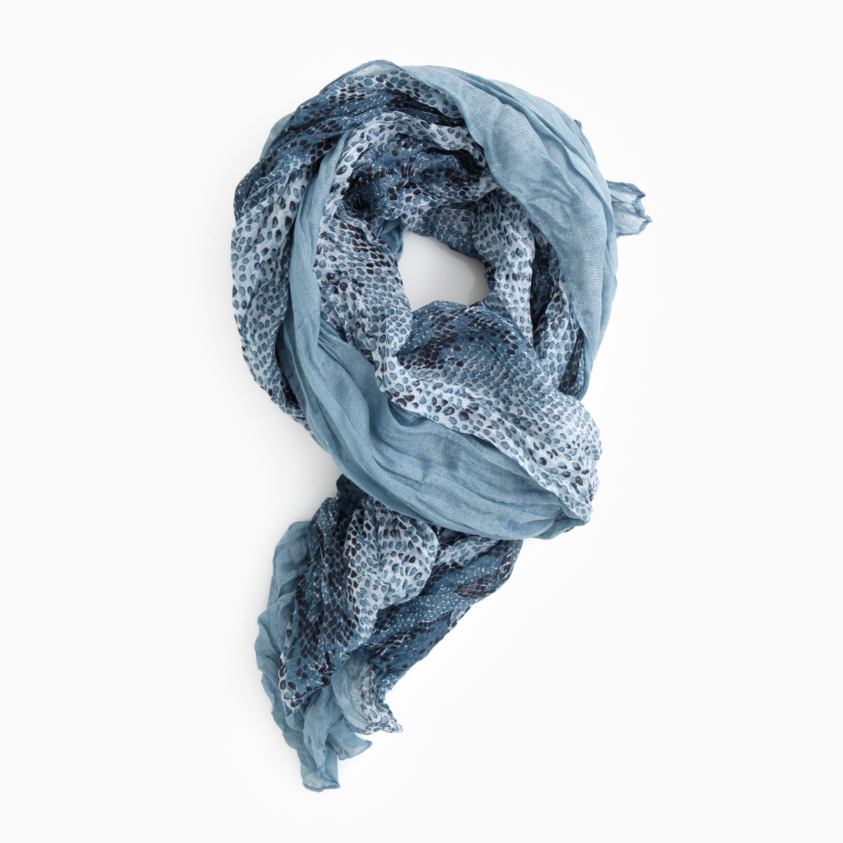 Snake Print Scarf in Blue DAILYLOOK