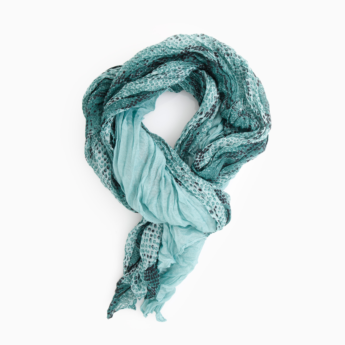 Snake Print Scarf in Teal DAILYLOOK